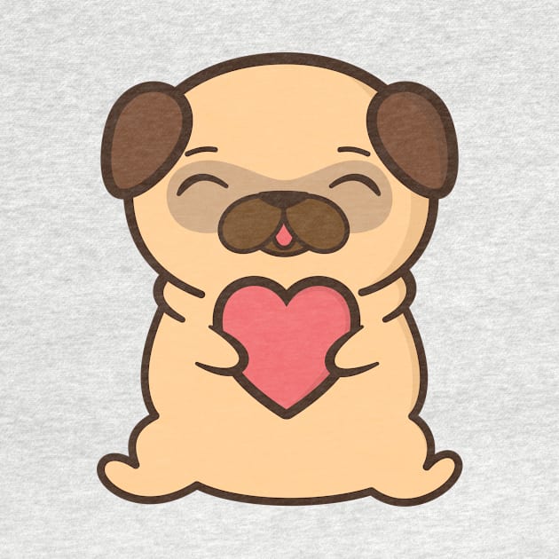 Cute and Kawaii Adorable Pug by happinessinatee